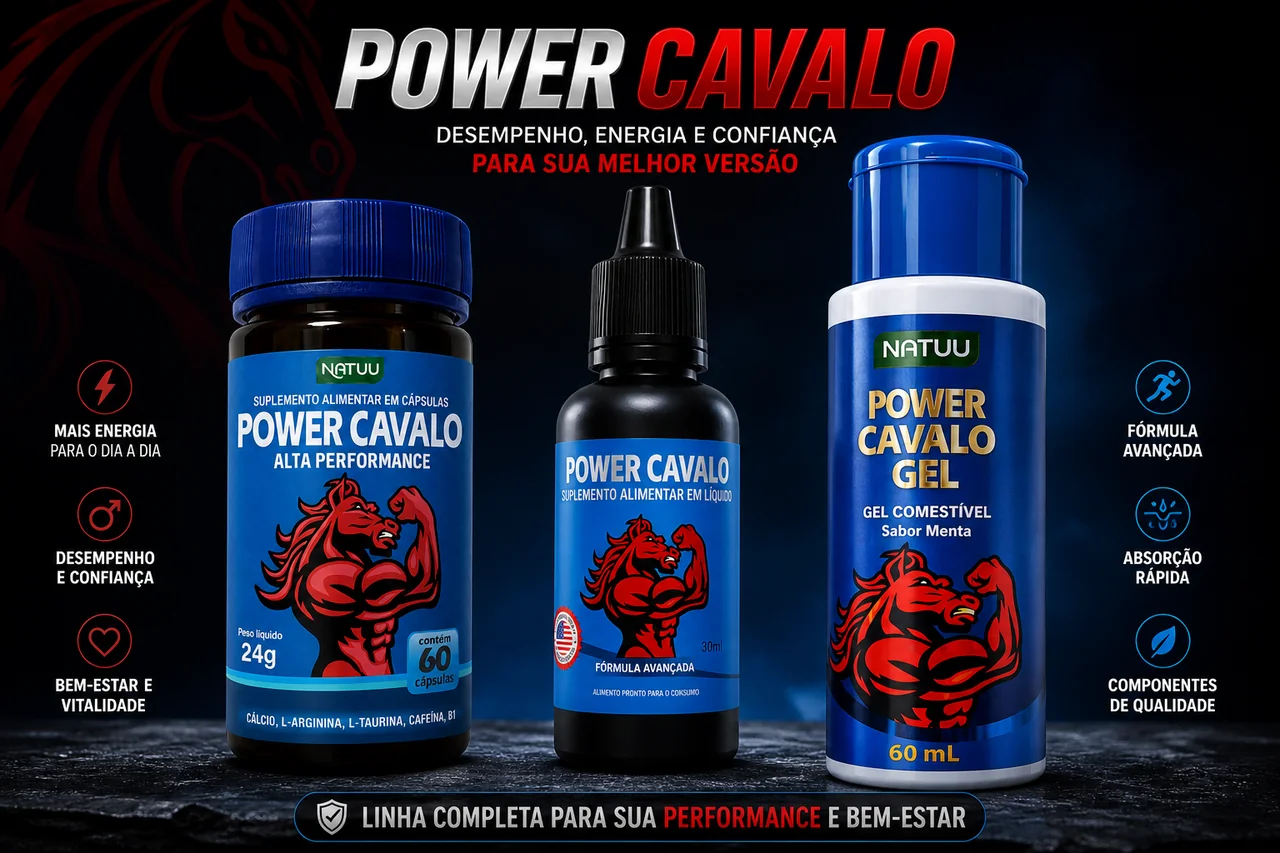 Complete Power Cavalo line: Capsules, Drops and Gel